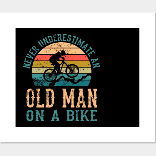 Funny Sarcastic Old Man Cyclist Mountain Bike Rider Posters and Art